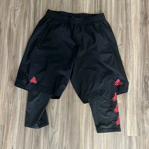 Adidas shorts with 3/4 tights built in